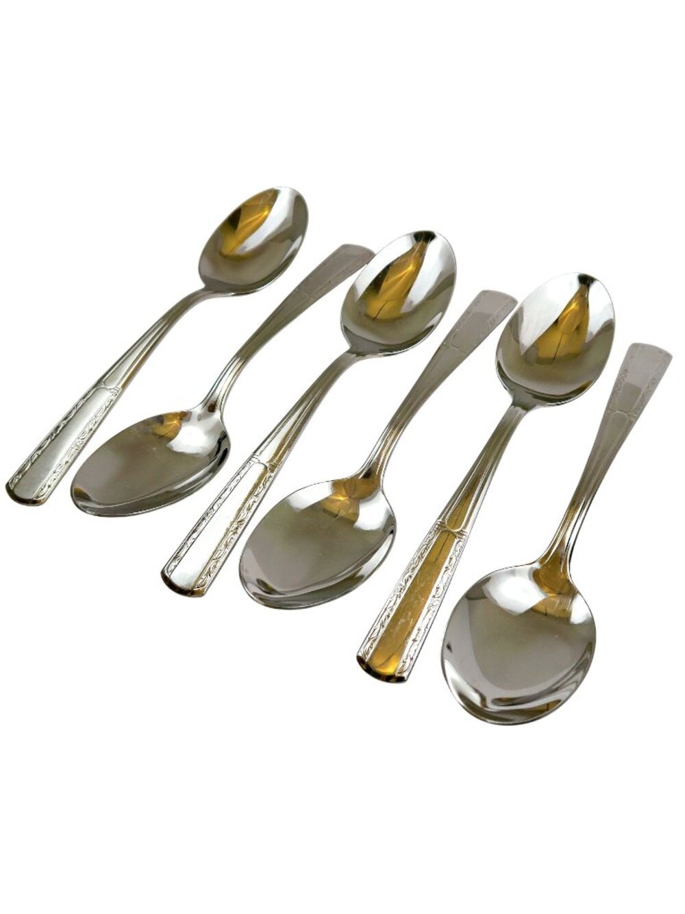 Plaza by Providence Oval Soup Spoons – Vintage Stainless USA – Set of 6